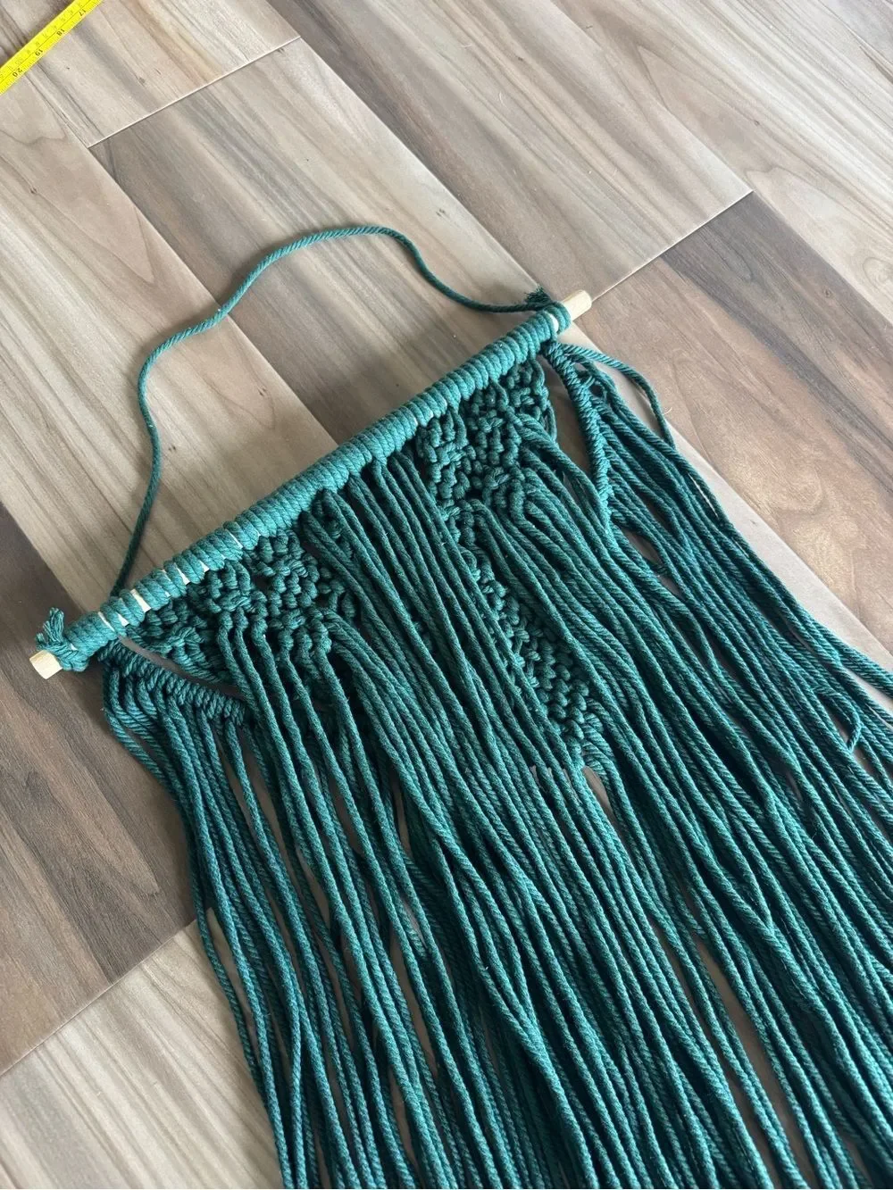 Macrame Forest Green Woven Tapestry Fringe Wall Hanging Decor
